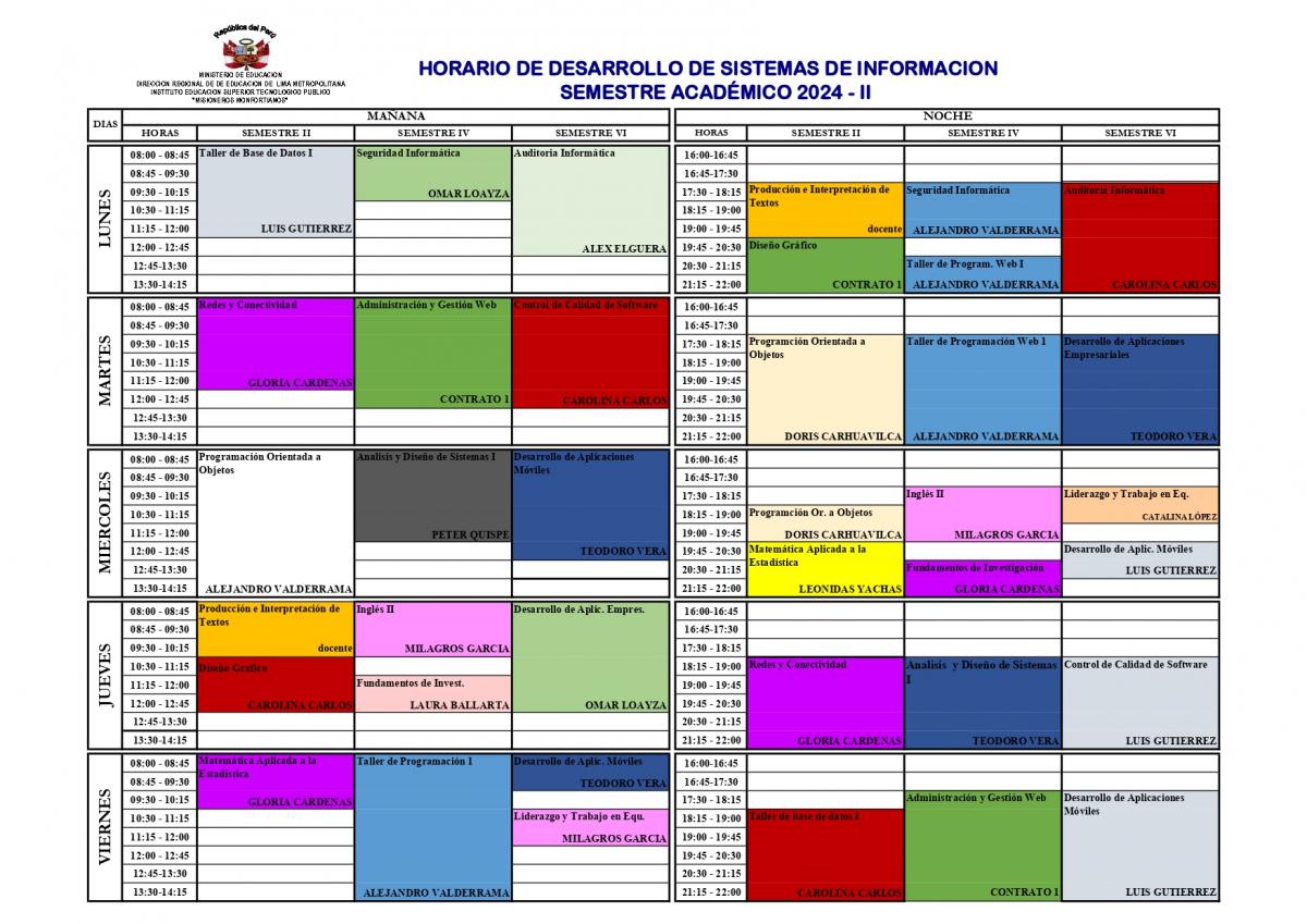 HORARIO DSI 2024-2